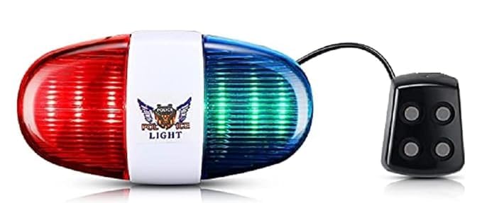 Kk World Childrens Police Bike Horn Siren Electronic Horn with 6 LED Lights 4 Sounds Trumpet [Bell] for Bicycle Safety [[Cycle]] LED Light Suitable for Any Cycle (B0D178Y4SB) Amazon Price History, Amazon Price Tracker