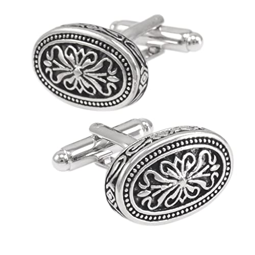 Mancuernillas Vintage Diseño Irlandés Cruz Celta Plata miniatura 3