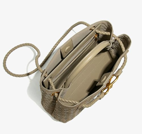 Suede Woven Tote Bag for Women PU Leather Hobo Bags Trendy Crossbody Purse Shoulder Satchel Bag Top Handle Tote Handbag3