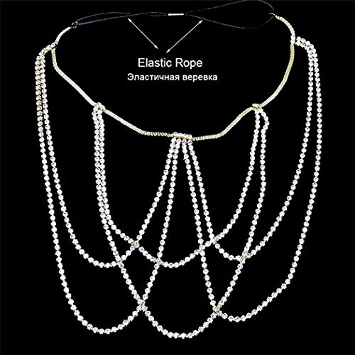 Ludress Layered Thigh Chain Gold Rhinestones Leg Chain Spaekly Crystal Body Chain Halloween Rave Body Jewelry Accessories for Women and Girls - Image 4