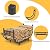 PROWORX Curved Firewood Rack Outdoor Indoor, Black 30 Inch Rustproof Fire Wood Storage Organizer, Metal Fireplace Log Holder with Removable Kindling Hooks