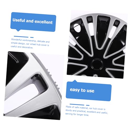 Cache-moyeu 15 pouces noir plastique PP pour roue voiture - 7