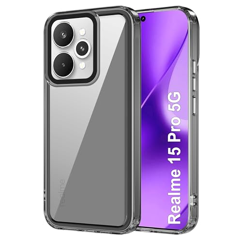 Image of Zapcase Back Case Cover for Realme 15 Pro 5G | Compatible for Realme 15 Pro 5G Back Cover | Case Cover with Camera Protection | (TPU + PC | Translucent Black)