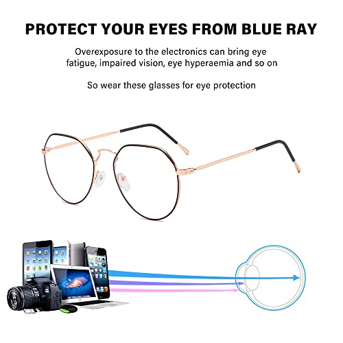 Yuwao Óculos anti-luz azul Computador/Leitura/Jogos/TV/Telefones Óculos Ultravioleta Raios Filtro Le