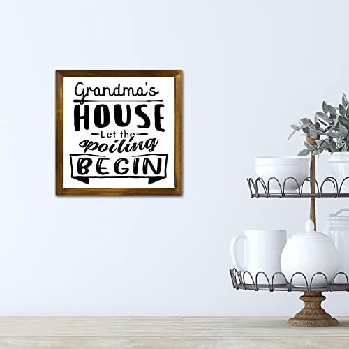 Grandmas-House-Let-The-Spoiling-Begin-Wooden-Sign-Motivational-Quotes-Saying-Framed-Wall-Sign-Primitive-Pictures-Hanging-Sign-for-Home-Kitchen-Farmhouse-Bathroom-Housewarming-7x7in Grandmas House Let The Spoiling Begin Wooden Sign Motivational Quotes Saying Framed Wall Sign Primitive Pictures Hanging Sign for Home Kitchen Farmhouse Bathroom Housewarming 7x7in