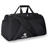 ESTARER Gym Bag for Men and Women, with Shoe Compartment, 50L Large Travel Sports Workout Duffel Bag