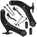 Detroit Axle - 10pc Front Control Arms w/Ball Joint Assembly, Sway Bars, Inner Outer Tie Rods w/Rack Boots and Bellow Kit for 2007 2008 2009 2010 2011 2012 Nissan Sentra