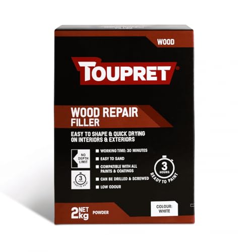 Toupret - Quick Drying White Wood Repair Filler - 2Kg
