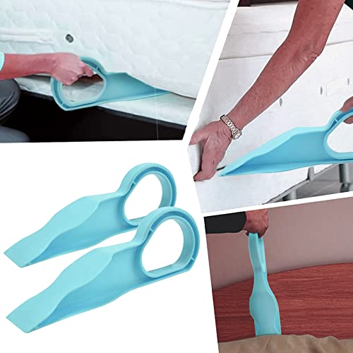 2 elevadores de colchón con diseño ergonómico, herramienta práctica para hacer cama y levantar, accesorios de cama, herramienta para ahorrar tiempo Cover