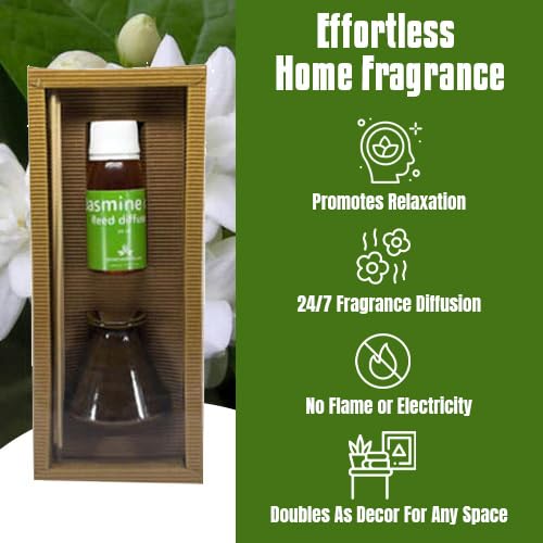 Difusor de Varillas Jazmín con Aceite 50 ml y Maceta miniatura 2