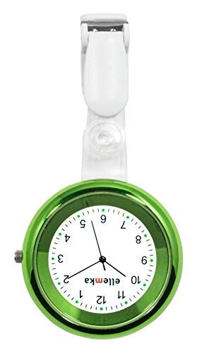 Preisvergleich Produktbild Ellemka - Krankenschwestern Pfleger Chefs / Analoge Ansteckuhr Taschenuhr / Digitales Quarzuhrwerk / Hängeband aus ABS Plastik mit Clip / NS-2103 ELLE - Green Grün