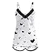 Pajamas For Women Valentines Sexy Lace Spaghetti Strap Tops And Shorts Heart Print Casual Fashion Sleepwear Loungewear