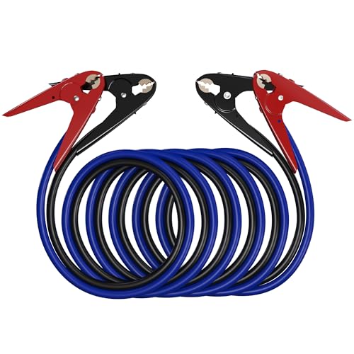 SAFEMATE 2 Gauge 18 feet Heavy Duty Jumper Cables - Automotive Booster Jumper Cables for Jump Starting Dead or Weak Batteries