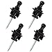 4Pcs Yootones Metal Premium Guitar Strap Locks & Buttons Security Quick Release Straplocks Strap Adapter Compatible with Electric Guitar Bass Ukulele (Black)
