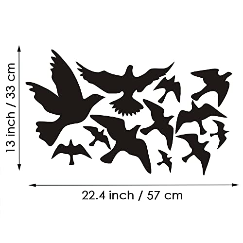 Black Flying Birds Wall Decals - Diy Pigeons Wall Stickers Flying To Sky Silhouette Wall Decor For Livingroom Removable Vinyl Bird Mural Decal Art Décor For Bedroom #TOP5