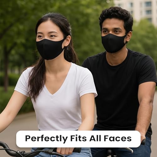 Image of Anti Pollution Reusable Face Mask for Men Women, Black