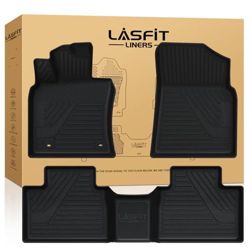 LASFIT Floor Mats for Toyota Camry 2025-2026 Hybrid/LE/SE/XSE/XLE All Weather Custom Fit TPE Floor Liner for Camry 2025 Front & Rear 2 Row Car Mats Black.