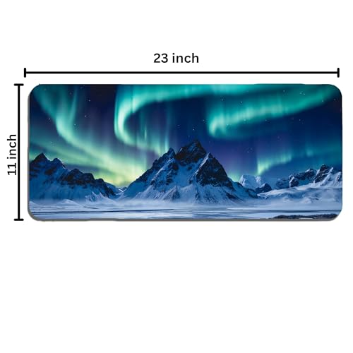 Image of Arora Mountain XL Extended Gaming Mouse Pad | XXL Large Desk Mat 60x30cm for Laptop & PC | Non-Slip Rubber Base, Waterproof, Durable & Smooth Surface | Office, Gaming & Study, asthetic