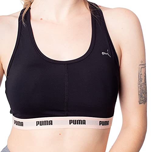 Top Nadador Com Bojo Removível, Puma, Feminino, Preto, G