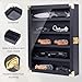 DigNew Wall Mounted Wooden Knife Display Case, Four Replaceable Single Grooves, Detachable Compartment, Knife Display Stand, Pocket Knife Display Case, Equipped with Acrylic Case Door, Metal Lock