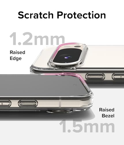 Image of Ringke Fusion Compatible with Google Pixel 9 Pro XL Case Cover Transparent Hard Back Soft Flexible TPU Bumper Scratch Resistant Natural Form Google Pixel 9 Pro XL Back Cover - Clear