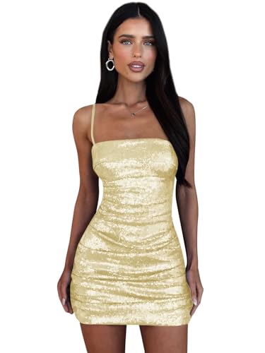 Sequin Homecoming Dresses for Teens Square Neck Cocktail Party Gowns Spaghetti Straps Bodycon Prom Party Dress