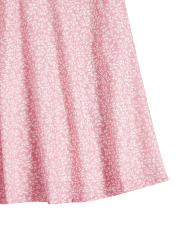 SOLY HUX Girl's Floral Print Spaghetti Strap Dress Sleeveless A-line Mini Dresses Summer Beach Sundress4