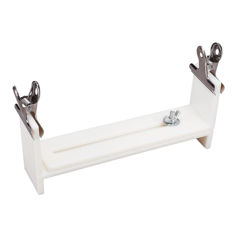 NBEADS Acrylic Bracelet Jig, Adjustable Paracord Jig Wristband Maker U Shape Clear Scale Bracelet Weaving Jig Maker DIY Wristband Rope Knot Braided Fixing Tools with 2 Clips, White