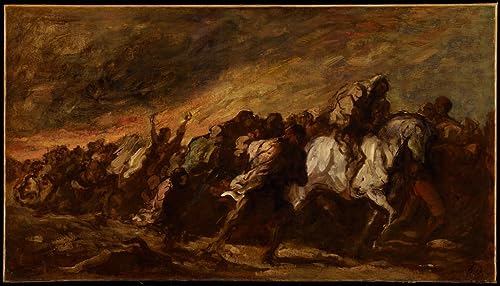 Affiche décorative art mural les Fugitifs d'Honoré Daumier pour grand salon chic 60x90cm
