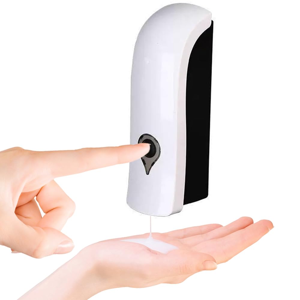 Manual Soap Dispenser 300ml Wall Mounted Single Head Soap Dispenser Liquid Soap Dispenser Shampoo Dispenser Bath Shower Gel Liquid Shampoo Holder No Drilling with Screws