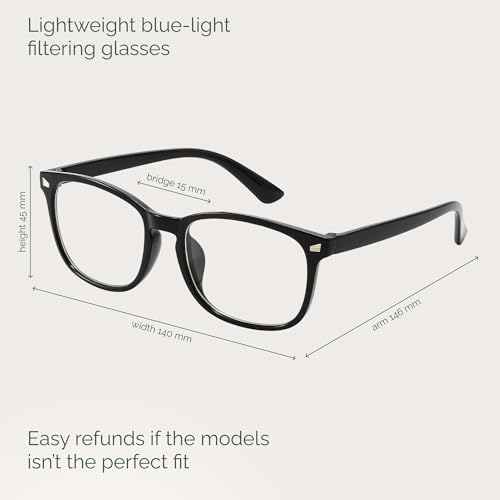 Image of MIGSIR Blue Light Blocking Glasses for Computer Gaming, Fashion Fake Helps Reduce Screen Fatigue Eyeglasses for Women Men