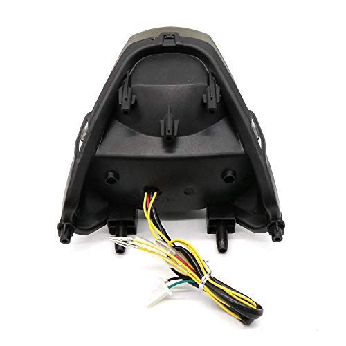 Image of MZS Motorcycle Tail Light for CBR250R 11-13, CB300F 15-18, CBR300R 15-22 | LED Integrated Rear Turn Signal Blinker Running Brake Taillight, Waterproof Dustproof Smoke Lens, Amber Red Dual Color Lamp