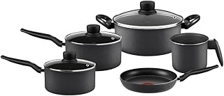 Jogo de Panelas Rochedo Robusta 5 Peças, Grafite, com Antiaderente Resist 3X, reforçado com Partículas Minerais, Alta Espessura, Base Limpa Fácil e Thermo-Sinal