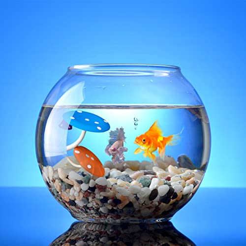 HyzaPhix 5pcs Betta Fish Leaf Pad Mushroom Silicone Betta Bed Realistic Betta Resting leaves Mushroom Betta decor for Small Fish Tank Aquarium Decorations (5PCS) - Image 2