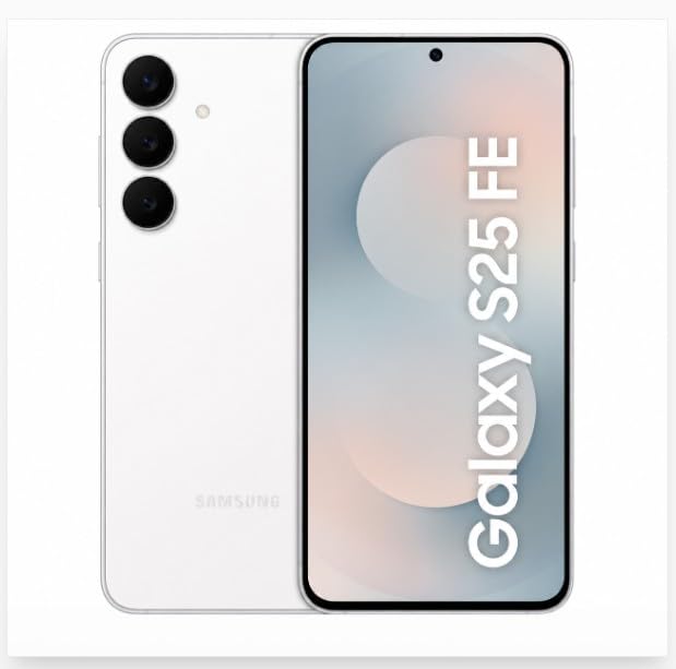 Samsung Galaxy S25 FE 5G Smartphone with Galaxy AI (White, 8GB RAM, 128GB Storage), 12MP Front Camera, ProVisual Engine, Long Battery Life