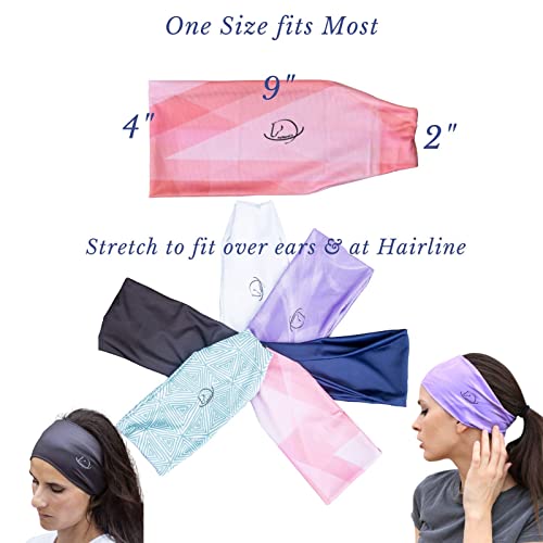 Equestrian Headbands For Women, Under Riding Helmet Bands, Sportswear Wide Hair Wrap Suitable For Use With Bike Helmets, Yoga & Hiking(2 Pack Black) #TOP1