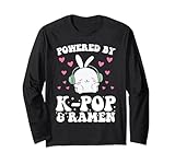 alimentato da k-pop & ramen k-pop ragazza maglia a manica