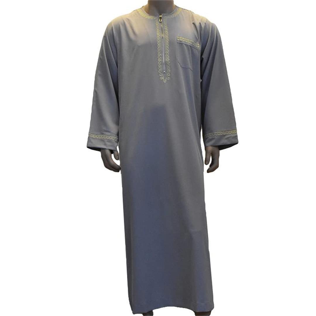 Buy Muslim Men Clothes Jubba Thobe Dishdasha Thoub Saudi Arabic Mens ...