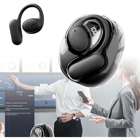 Viclemar Translation Headphones, Open Air 5 Ows Translator, Headphones, Open Air Traductor, Language Translator Earbuds 3-in-1 Translation Earbuds (Black) Cover