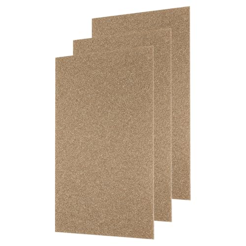 Image of MECCANIXITY 3 Pcs Brown Glitter Acrylic Sheets 1 /8 inch Thickness 12 inch x 8 inch Glossy PMMA Fluorescent Plastic Sheets Extruded Translucent Blanks for DIY Art Crafting Laser Cutting & Engraving