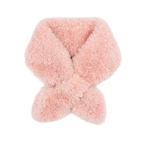 surell Faux Fur Pull-Through Bowtie Scarf - Womens Stylish Neckwear Scarves Neck Loop