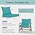 HOMELYSIAN Outdoor Chair Cushions 24x24, Patio Furniture Cushions with Removable Cover, Outdoor Deep Seat Cushion Set with Ties and Handle, Waterproof Outdoor Cushions for Chair Sofa Couch, Teal