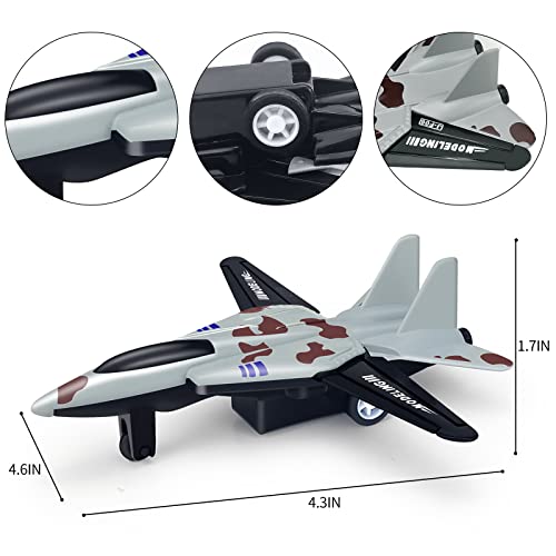 8 Pack Airplane Toys for 3 4 5 6 Year Old Boys, Pull Back Metal Military Fighter Plane Toys Die Cast Aircraft Plane Jet Models Kids' Play Vehicles Toy Airplanes for Kids Birthday Party Favors