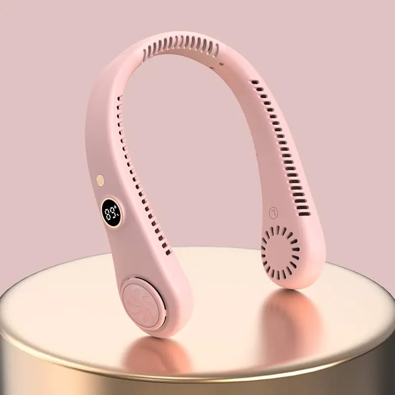 Gesto Portable Neck Fan Rechargeable – Hands-Free Neck Fan for Su...