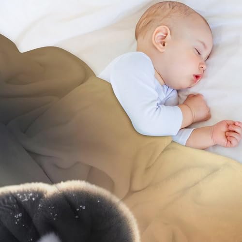 Manta de franela de pingüino cálida, el regalo original para cama 4