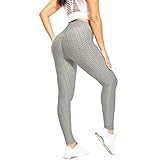 Leggings damen Hochwertiges Material： Die Damen Honeycomb Leggings besteht aus starkem Polyester und elastischen Fasern mit einem Vier-Wege-Stretch-Design, das sehr weich und bequem ist. Genau wie Ihre zweite Haut, um Ihnen maximale Unterstützung beim Training zu bieten. Es absorbiert Schweiß und ist blickdicht, sodass nach dem Training keine Schweißflecken zu sehen sind und Ihre Privatsphäre geschützt wird.