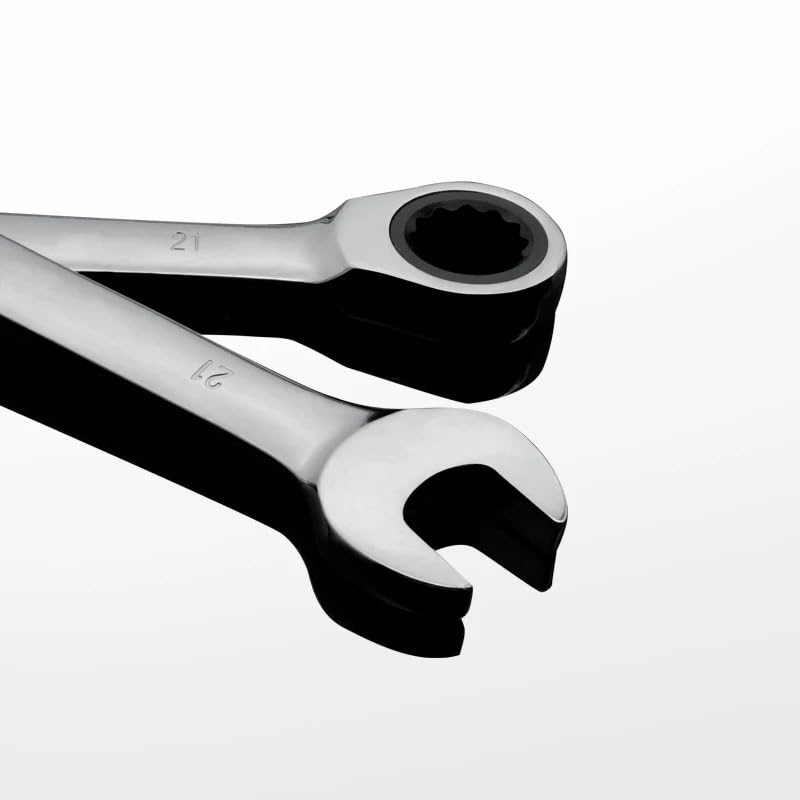 Llaves Fijas con Carraca Llave de trinquete de Engranaje de Anillo Reversible 6-8-10-12-13-14-17-18-19-21-22-24-30-32 mm Llave combinada de trinquete Llave Carraca(30mm)