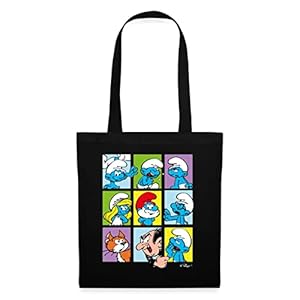 Spreadshirt De Smurfen Cadeau Tegels Tas van stof