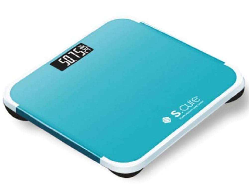 S Cure SWS 201 Digital Weighing Scale, 180 kg Capacity, Backlight Display, Bathroom Scale