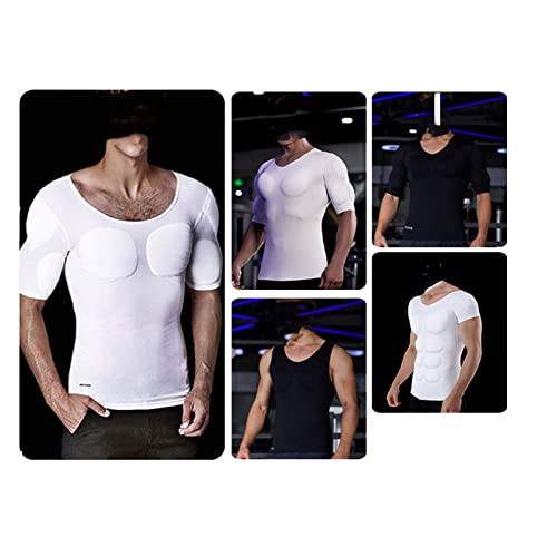 Shaper Fake Muscle Underwear for Men Enhancers Strong Chest Shirt Pads Muscular Undershirts4
